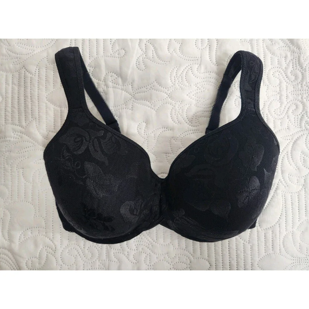 Wacoal Awareness Full Figure Contour Lined Underwire Bra Black Size 34DDD 853167